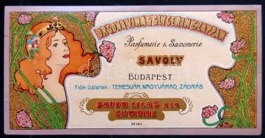 cca 1910 Dekoratív szappancímke / Soap label