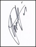 Damon Hill (1960-) autóversenyző aláírása papírlapon