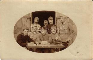 1916 Pozsony, Pressburg, Bratislava; osztrák-magyar katonák / WWI Austro-Hungarian K.u.K. military, group of soldiers. photo (EK)