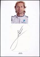 Jarno Trulli (1974-) autóversenyző aláírása papírlapon