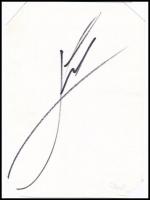 Jarno Trulli (1974-) autóversenyző aláírása papírlapon