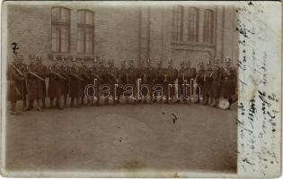 1906 Osztrák-magyar katonák / Austro-Hungarian K.u.K. military, group of soldiers. photo (fa)