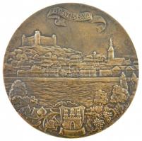 Szlovákia DN "Pozsony (Bratislava)" kétoldalas ezüstözött fém plakett (70mm) T:1- ph
Slov...