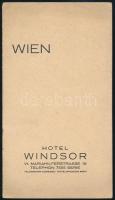 cca 1930 Wien (Bécs) Hotel Windsor reklám prospektus, képekkel