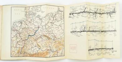1930 Beiderseits vom Schienenweg, Berlin-Frankfurt vasútvonal látnivalóinak képes ismertetője, kihaj...