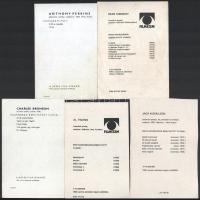 cca 1960-1980 Amerikai színészek portréi, hátoldalukon a magyarul bemutatott filmjeikkel, Képes Film...