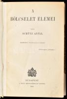 Schütz Antal: A bölcselet elemei. Bp., 1944, Szent István-Társulat, VIII+584+(1) p. Harmadik kiadás. Átkötött félvászon-kötésben, az eredeti papírborító bekötve.