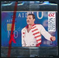1995 MATÁV Freddie Mercury telefonkártya, AIDS Alapítvány, készült 4000 példányban, bontatlan csomagolásban