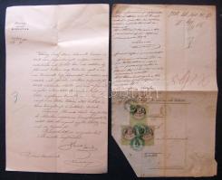 1873-1897 2 db érdekes hivatalos irat: Bírósági ítélet, Földművelésügyi minisztériumi levél