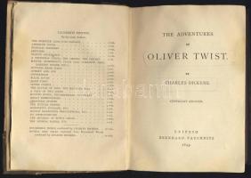 1843 Charles Dickens: The Adventures of Oliver Twist, Leipzig, Bernhard Tauchnitz