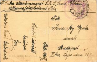 1916 Nächtliche Patrouillenfahrt. Phot. G. R. v. Fauz. Verlag Rotes Kreuz, Pola / WWI Austro-Hungari...