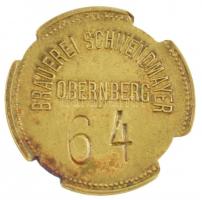 Németország ~1930-1940. "1/2L Bier" sárgaréz sörzseton T:2 patina
Germany ~1930-1940. &qu...