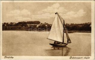 1928 Révfülöp, Balaton part, vitorlás. Török Imre kiadása (EB)