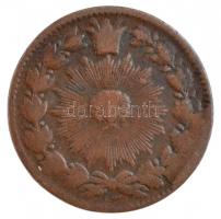 Irán 1876-1888. 50D Cu T:3
Iran 1876-1888. 50 Dinar Cu C:F
Krause KM#883