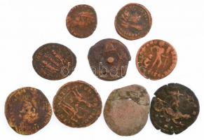 Római Birodalom 9db-os vegyes ókori, főleg római rézpénz tétel T:2-,3 Roman Empire 9pcs of various, mostly Roman copper coin lot C:VF,F