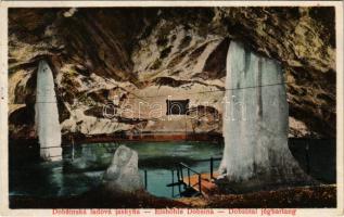 1930 Dobsina, Dobschau; Dobsinai jégbarlang, belső. Fejér Endre kiadása / Eishöhle Dobsina / Dobsinská ladová jaskyna / ice cave