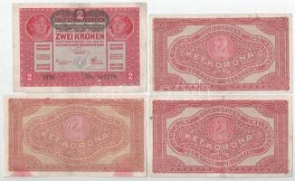 1913-1920. 2K-1000K (7x) T:III-IV közte folt, ragasztás, anyaghiány