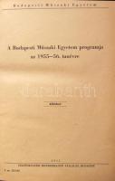 1955 A Műszaki Egyetem Programja az 55/56-os tanévre Gépészmérnöki kar