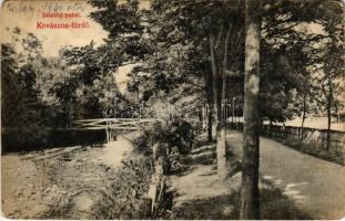 1910 Kovászna-fürdő, Baile Covasna; Sétatéri park / promenade park (EB)