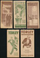 cca 1920-1930 5 db különféle Törley számolócédula, közte 2 db Gönczi-Gebhardt Tibor (1902-1994) grafikájával, Klösz Bp.