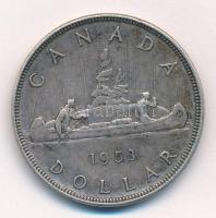 Kanada 1953. 1$ Ag "II. Erzsébet" T:2,2- 
Canada 1953. 1 Dollar Ag "Elizabeth II&quo...