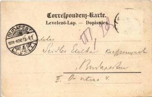 1901 Jäger-Übung mit Gegenseitigkeit, Übergang ins Feuer. Verlag v. Alex. J. Klein. Aufnahme a. d. A...