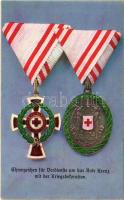 Ehrenzeichen für Vedienste um das Rote Kreuz mit der Kriegsdekoration / WWI Austro-Hungarian K.u.K. military, Medal of Honor for Services to the Red Cross (r)