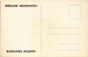 Fröhliche Weihnachten! Glückliches Neujahr! / Austro-Hungarian K.u.K. military art postcard with Chr...