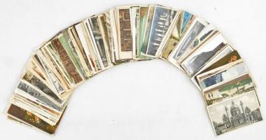 Kb. 146 db RÉGI történelmi magyar és külföldi város és motívum képeslap vegyes minőségben / Cca. 146...