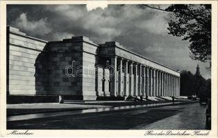 München, Munich; Haus der Deutschen Kunst / House of German Art. NSDAP German Nazi Party propaganda + "1938 München Hauptstadt der Bewegung" So. Stpl. (felületi sérülés / surface damage)