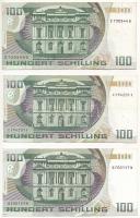 Ausztria 1984. 100Sch (3x) T:III az egyiken kis szakadások
Austria 1984. 100 Schilling (3x) C:F sma...