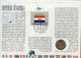 Dél-Afrika 1989. 2c érmés, bélyeges borítékon, dél-afrikai és ENSZ bélyegekkel T:1