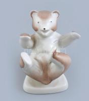 Drasche porcelán medve, kézzel festett, jelzett, hibátlan, m: 11 cm