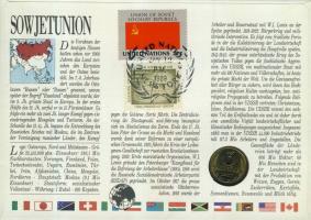 Szovjetunió 1987. 3k érmés, bélyeges borítékon, szovjet és ENSZ bélyegekkel T:1