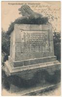 1916 Kriegerdenkmal im Priesterwald / WWI German military monument (ázott / wet damage)