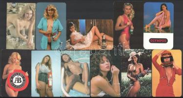 1977-1986 11 db nőket ábrázoló kártyanaptár