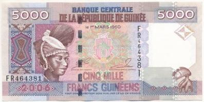 Guinea 2006. 5000Fr "FR 464381" T:II Guinea 2006. 5000 Francs "FR 464381" C:XF Krause P#41a