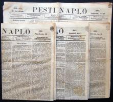 1863 A Pesti Napló újság 4 db száma szignettákkal kiváló állapotban