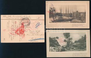 1916 12 db I. világháborús tábori posta az M. kir. 4. honv. gyal. ezred zászlósától, Tábory Zoltántó...