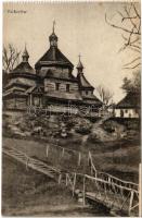 Kotuzów. M. kir. 10. honvéd gyalogezred kiadása / WWI Austro-Hungarian K.u.K. military, wooden church in Kotuziv (fl)
