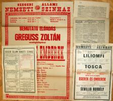 1946 2 db szegedi színházi plakát + a szini előadások kritikája korabeli újságban