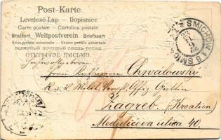 Hl. Katharina / Saint Catherine. Emb. Floral, litho (szakadás / tear)