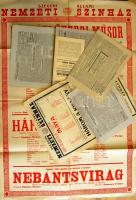 1946 2 db szegedi színházi plakát + a szini előadások kritikája korabeli újságban