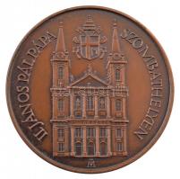 Fritz Mihály (1947-) 1991. "II. János Pál Pápa Szombathelyen 1991. Augusztus 16-20" bronz ...