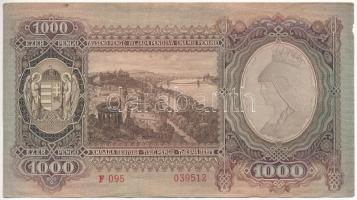 1943. 1000P "F 095 039512" T:III kis anyaghiány, egy folt
Adamo P21