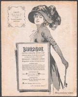 1914 Budapesti Bazár, 12. füzet, Menyasszonyi szám, sok hirdetéssel és illusztrációval, a lapszéleken sok apró szakadás,