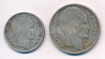Franciaország 1934. 10Fr Ag + 1937. 20Fr Ag T:2,2- patina, kis ph
France 1934. 10 Francs Ag + 1937....