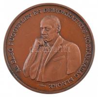 Csóka Zsuzsanna (1962-) DN Az első független és demokratikus köztársaság elnöke / Nagymágocs - Károlyi-kastély bronz emlékérem (42,5mm) T:1