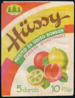 cca 1940 Hüssy bonbon zacskó, gyártja Kaiser Fr. Újpest