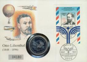 Man-sziget 1983. 1C "Repülés 200. évfordulója" érmés, bélyeges borítékon, német bélyegblokkal T:BU